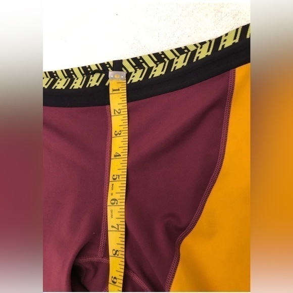 Hoka Hupana Performance Tights Workout Exercise Leggings Purple Yellow Small - Picture 8 of 16